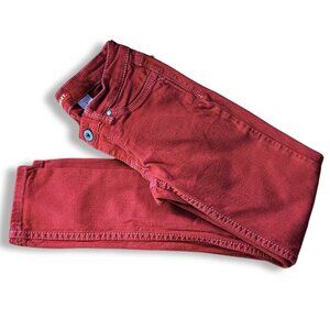 Union Bay Red Skinny Jeans Contrast Stitch Size 0